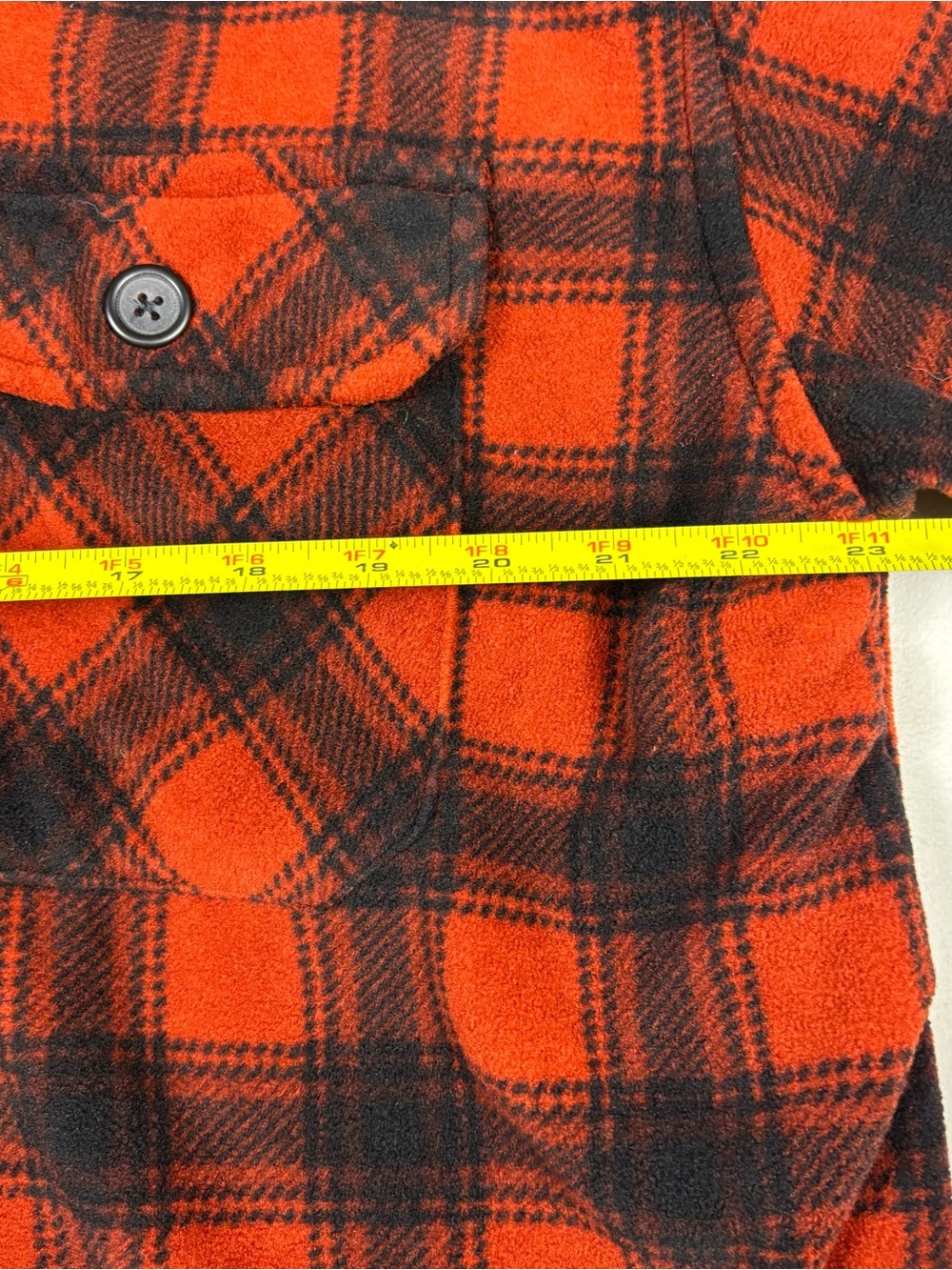 Juneau Mens XXL Fleece Flannel Shirt Plaid Red Black Heavy Outdoor Shacket - Picture 4 of 8